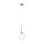 Lampe à suspendre métal verre D : 20 cm rond H : max. 180 cm