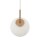 Lampe à suspendre métal verre D : 20 cm rond H : max. 180 cm
