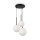Lampe à suspendre métal verre E14 largeur 40 cm H : max. 222,5 cm