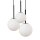 Lampe à suspendre métal verre E14 largeur 40 cm H : max. 222,5 cm