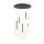 Suspension métal verre L : 45 cm H : max. 222,5 cm E14