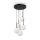 Suspension métal verre L : 45 cm H : max. 222,5 cm E14