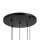 Suspension métal verre L : 45 cm H : max. 222,5 cm E14