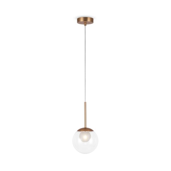 Lampe à suspendre métal verre D : 15 cm rond H : max. 334 cm G9