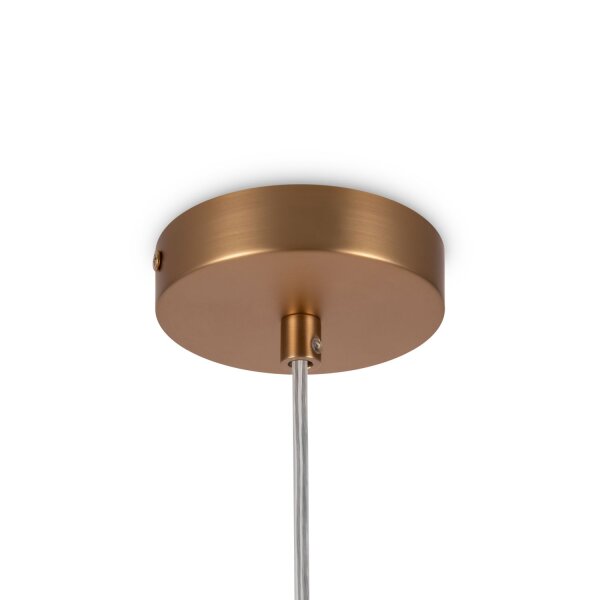 Lampe à suspendre métal verre D : 15 cm rond H : max. 334 cm G9