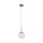 Lampe à suspendre métal verre D : 15 cm rond H : max. 334 cm G9