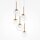 Suspension métal verre G9 Ø 58 cm H : max. 344,1 cm