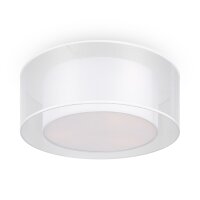 Plafonnier M&eacute;tal Tissu E27 rond D : 52 cm Blanc...