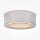 Plafonnier métal tissu rond Ø 52 cm chrome gris clair