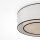 Plafonnier métal tissu D : 52 cm rond blanc noir