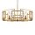 Lustre métal verre E14 D : 65,6 cm en or rond