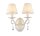 Applique Métal Tissu 35 cm de haut Beige Blanc E14