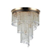 Lampe de plafond en métal D : 42 cm en or E14 rond...