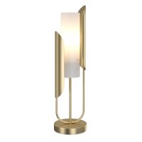 Lampe de table métal verre 75,3 cm en or blanc E14...