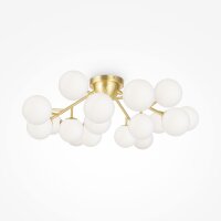 Lampe de plafond verre métal G9 75 cm de large en...