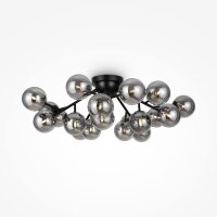 Plafonnier métal verre fumé L : 75 cm G9...