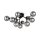 Lampe de plafond métal verre fumé L : 60 cm noir G9 Moderne