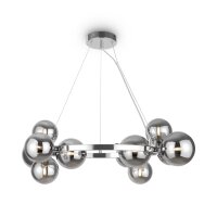 Suspension métal verre fumé G9 L : 67 cm...