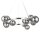 Suspension métal verre fumé G9 L : 67 cm Abat-jour sphérique
