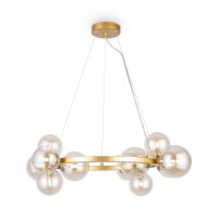 Lampe à suspendre verre fumé métal...