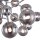 Suspension Métal Verre fumé L : 65 cm Chrome Gris fumé
