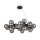 Lampe à suspendre métal verre fumé G9 69 cm large abat-jour sphérique