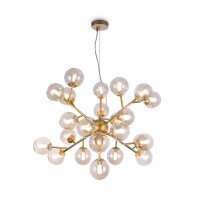 Suspension verre fumé métal G9 L : 65 cm...