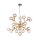Suspension verre fumé métal G9 L : 65 cm Abat-jour sphérique