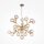 Suspension verre fumé métal G9 L : 65 cm Abat-jour sphérique