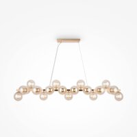 Lampe à suspendre métal verre fumé H...