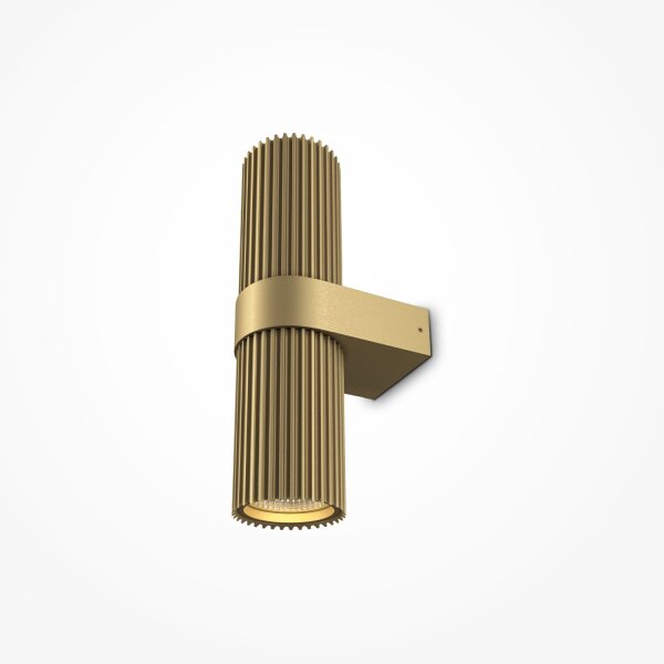 Applique murale aluminium GU10 H : 23 cm Up Down en or IRENE