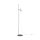 Lampadaire Métal Verre 155 cm Nickel Blanc E14 Moderne