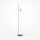 Lampadaire Métal Verre 155 cm Nickel Blanc E14 Moderne