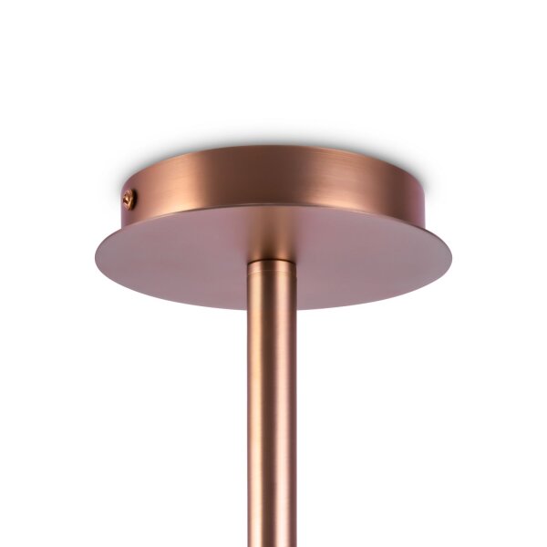 Lampe de plafond métal verre E14 96 cm de large en laiton blanc