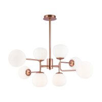 Lampe de plafond métal verre E14 96 cm de large en...