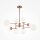 Lampe de plafond métal verre E14 96 cm de large en laiton blanc