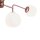 Lampe de plafond métal verre E14 96 cm de large en laiton blanc