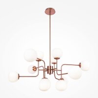 Suspension métal verre H : max. 140 cm E14 Moderne