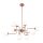 Suspension métal verre H : max. 140 cm E14 Moderne