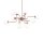 Suspension métal verre H : max. 140 cm E14 Moderne