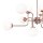 Suspension métal verre H : max. 140 cm E14 Moderne