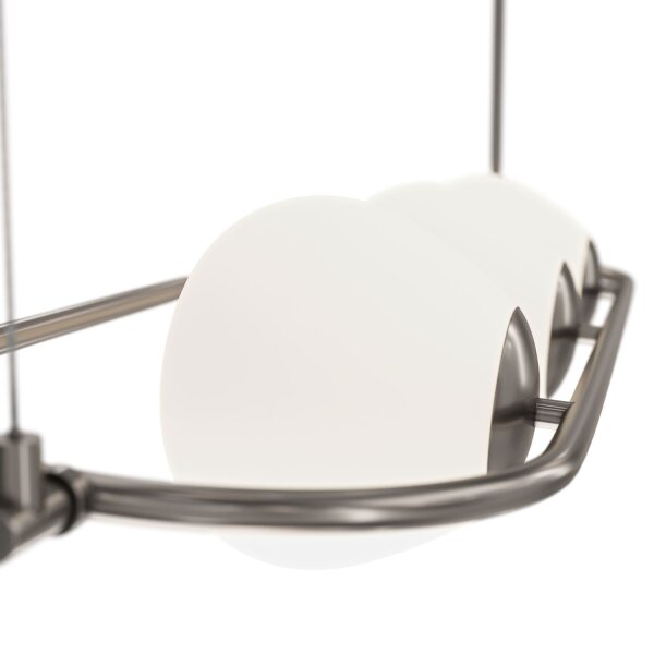 Suspension métal verre E14 H : max. 137 cm 3 flammes