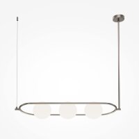 Suspension métal verre E14 H : max. 137 cm 3 flammes