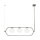 Suspension métal verre E14 H : max. 137 cm 3 flammes