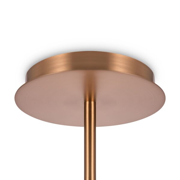 Lampe à suspendre métal verre H : max. 140 cm en or blanc E14