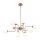 Lampe à suspendre métal verre H : max. 140 cm en or blanc E14