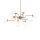 Lampe à suspendre métal verre H : max. 140 cm en or blanc E14