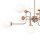 Lampe à suspendre métal verre H : max. 140 cm en or blanc E14