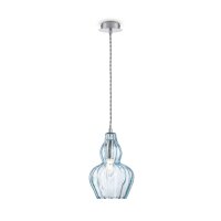 Lampe à suspendre verre métal E14 ronde...