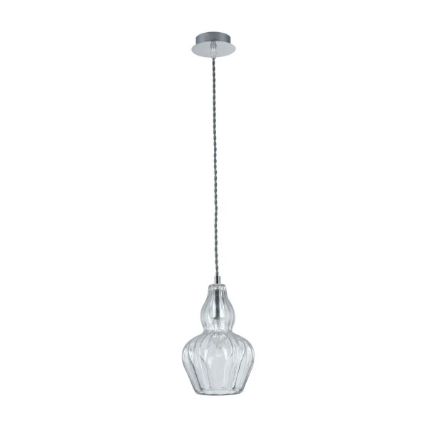 Suspension métal verre E14 Ø 16 cm H : max. 143 cm